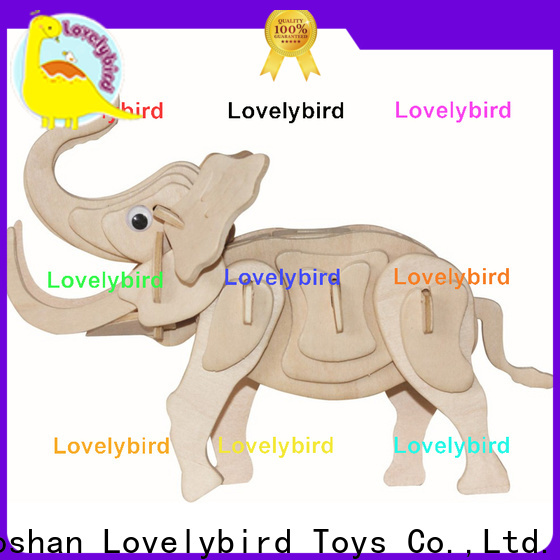 Lovelybird Toys beautiful 3d wooden animal puzzle suppliers for sale