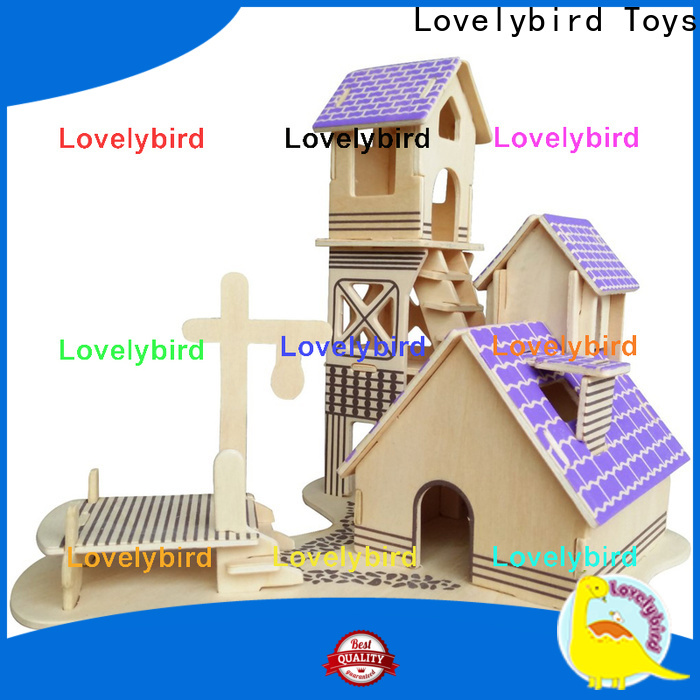 Lovelybird Toys custom 3d wooden puzzle house manufacturers for present