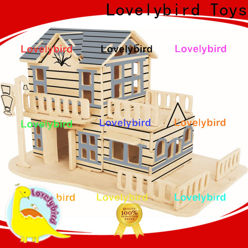 Lovelybird Toys 3d wooden house puzzles suppliers for kids