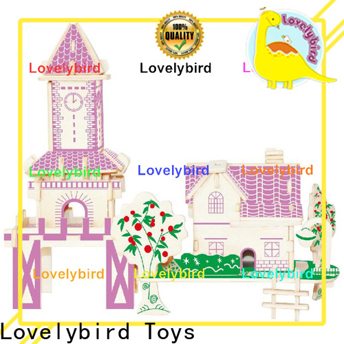Lovelybird Toys 3d wooden puzzle house supply for present