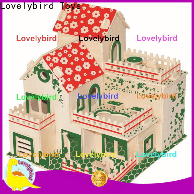 good selling 3d wooden puzzle house company for kids