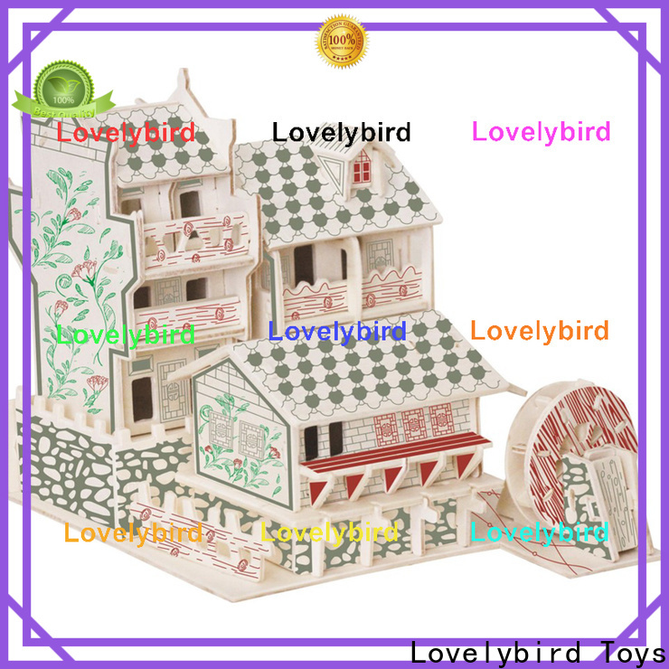 Lovelybird Toys 3d wooden house puzzles manufacturers for present