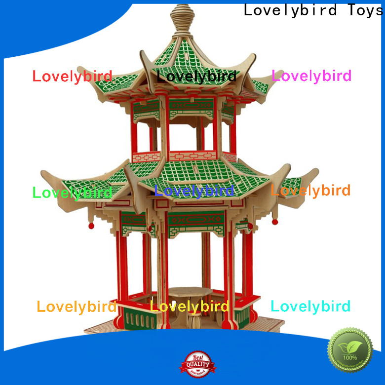 Lovelybird Toys 3d wooden house puzzles factory for sale