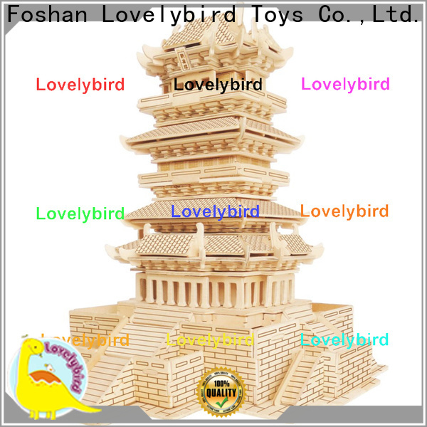 Lovelybird Toys 3d wooden puzzle house factory for kids