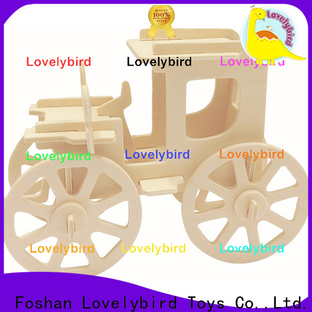 Lovelybird Toys 3d wooden puzzle car supply for kids