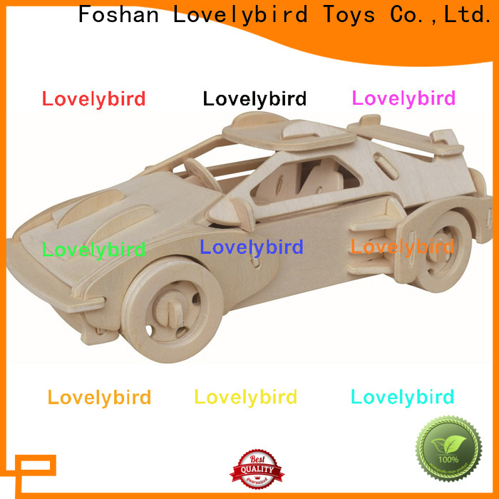 Lovelybird Toys custom 3d wooden car puzzle supply for business