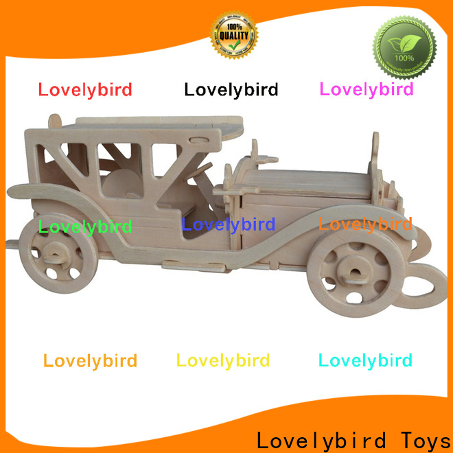 Lovelybird Toys wholesale 3d wooden puzzle car suppliers for sale