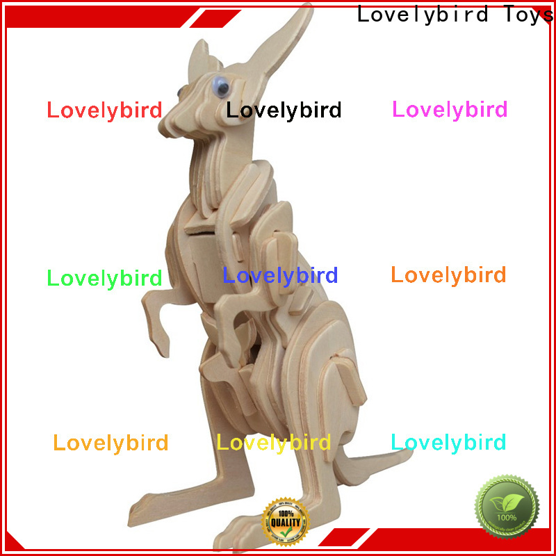 Lovelybird Toys 3d wooden puzzle animals supply for present