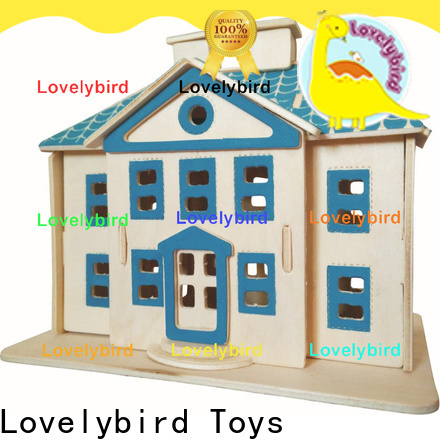 Lovelybird Toys 3d wooden puzzle house suppliers for kids