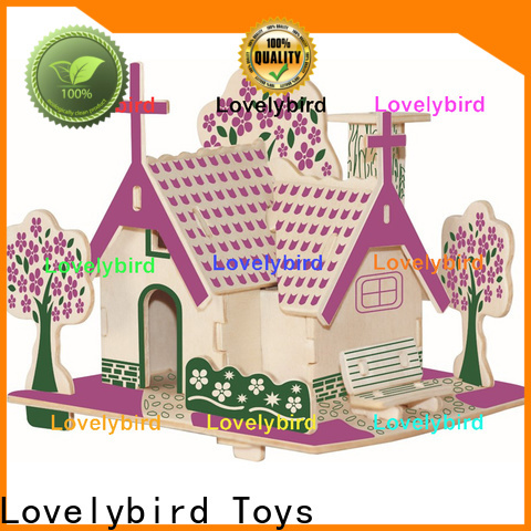 Lovelybird Toys good selling 3d wooden house puzzles suppliers for sale