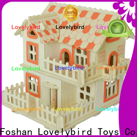 custom 3d wooden puzzle house factory for present