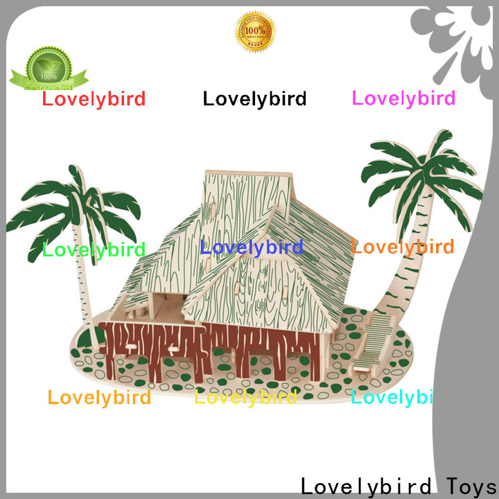 Lovelybird Toys wholesale 3d wooden puzzle house suppliers for kids