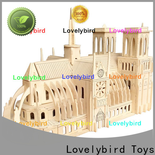Lovelybird Toys 3d wooden puzzle house supply for present