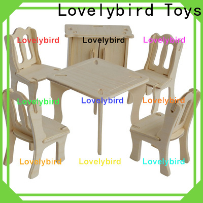 Lovelybird Toys high-quality 3d wooden puzzle dollhouse furniture factory for entertainment