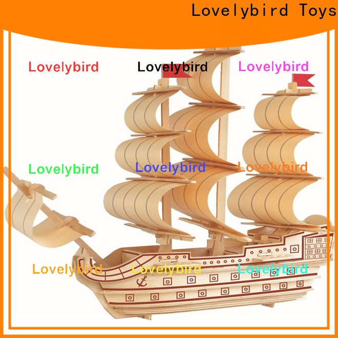 Lovelybird Toys custom 3d wooden car puzzle supply for present
