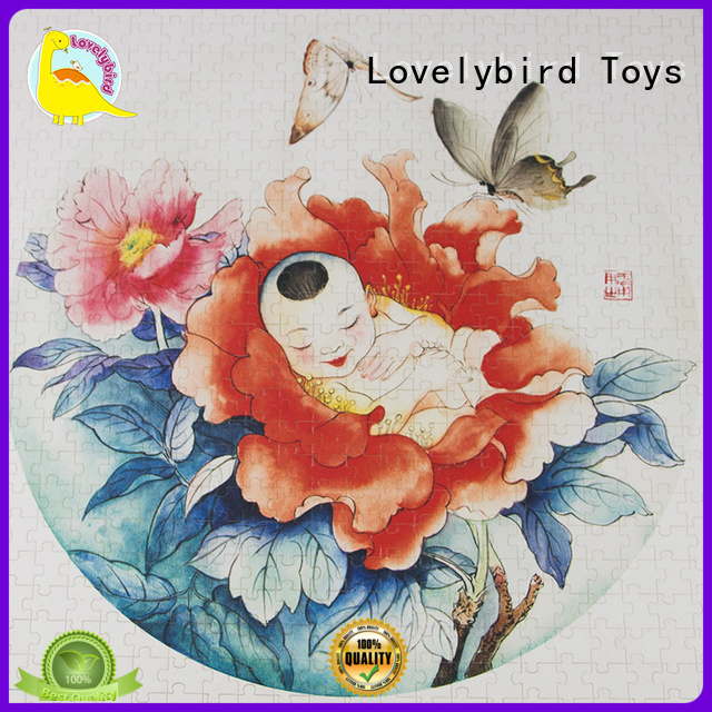 Lovelybird Toys hot sale best wooden puzzles with poster for kids