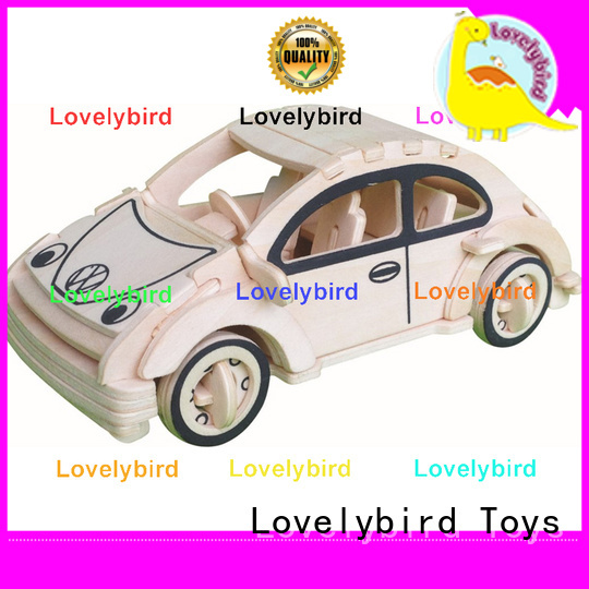 Lovelybird Toys high-quality 3d wooden car puzzle company for kids