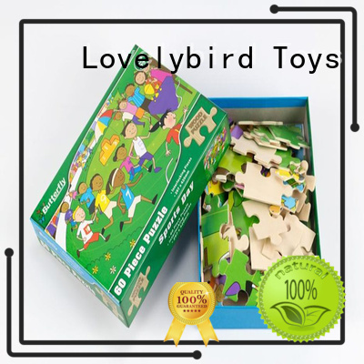 Lovelybird Toys high quality wooden puzzles for kids with frame for activities