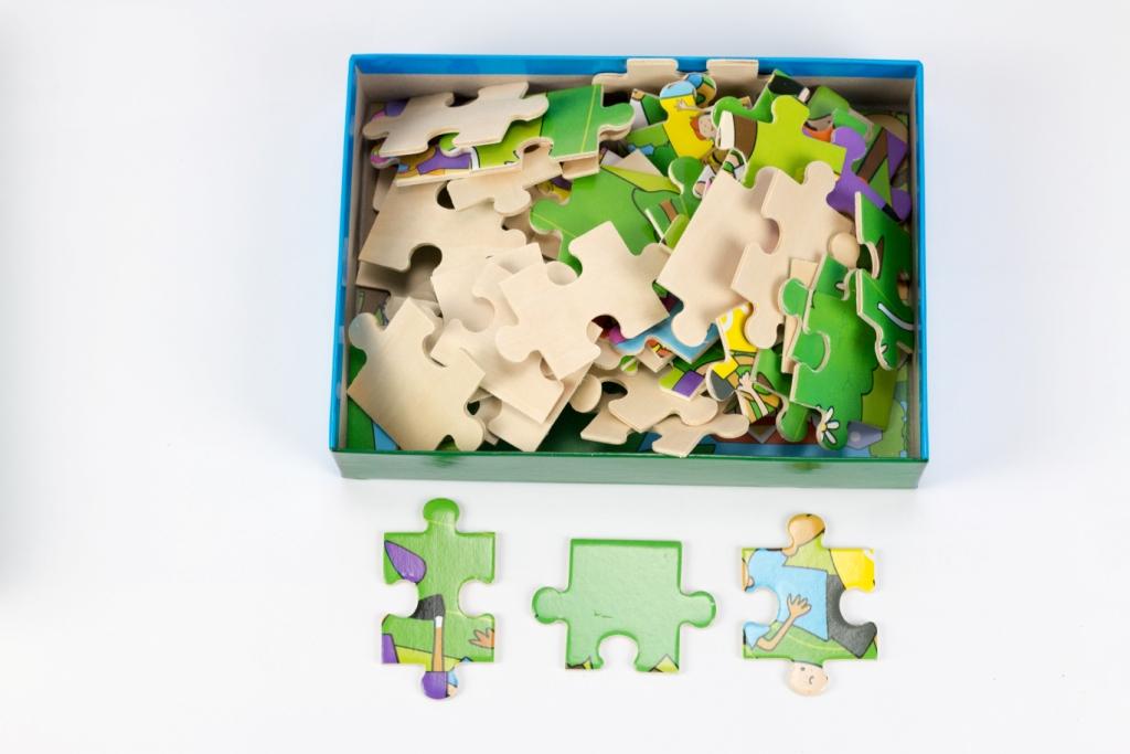 lovely wooden puzzles with frame for kids-2