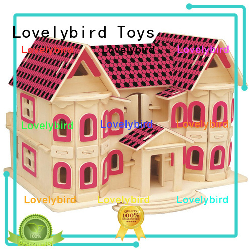 Lovelybird Toys 3d wooden house puzzles suppliers for kids