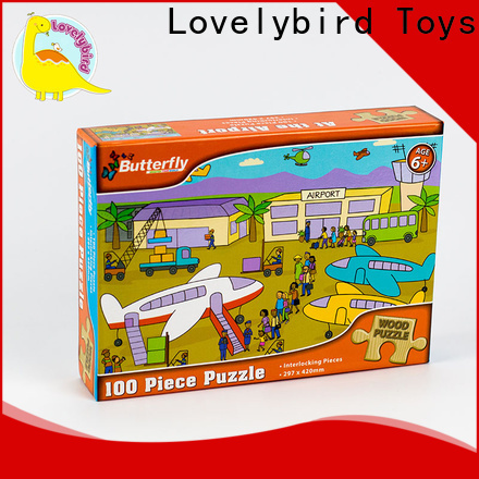 Lovelybird Toys wholesale wooden puzzles for toddlers with poster for activities