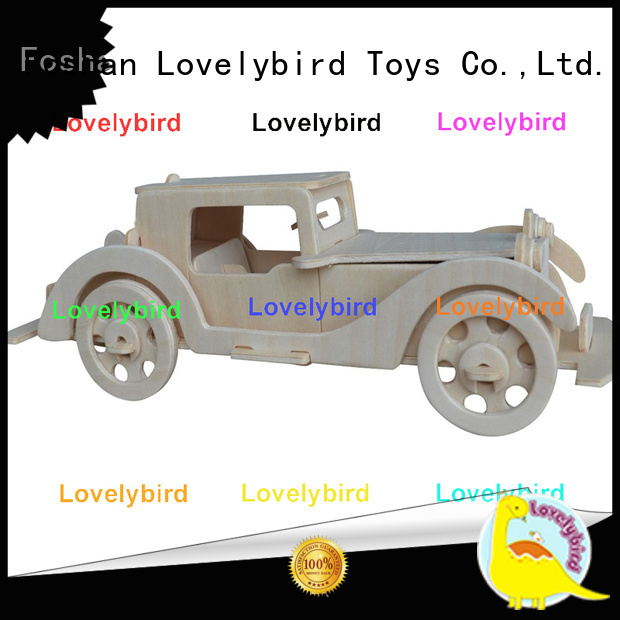custom 3d wooden puzzle car supply for present