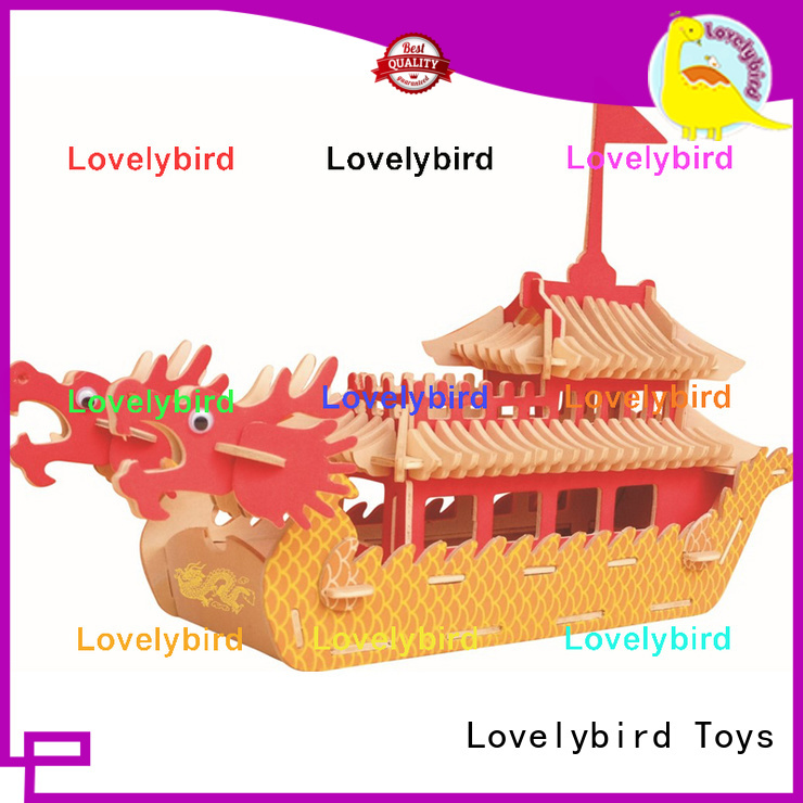 Lovelybird Toys custom 3d wooden car puzzle supply for kids