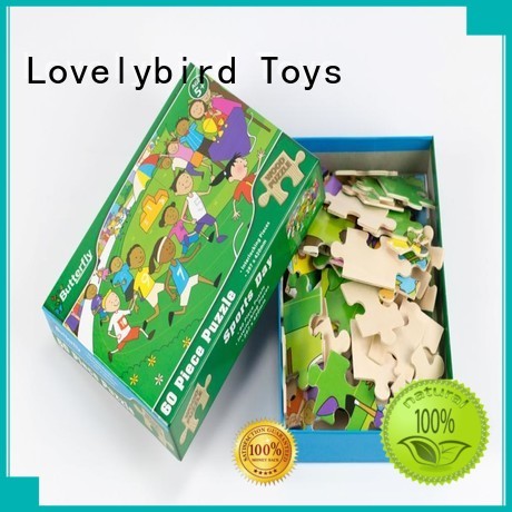 Lovelybird Toys high quality wooden puzzles for kids with frame for entertainment