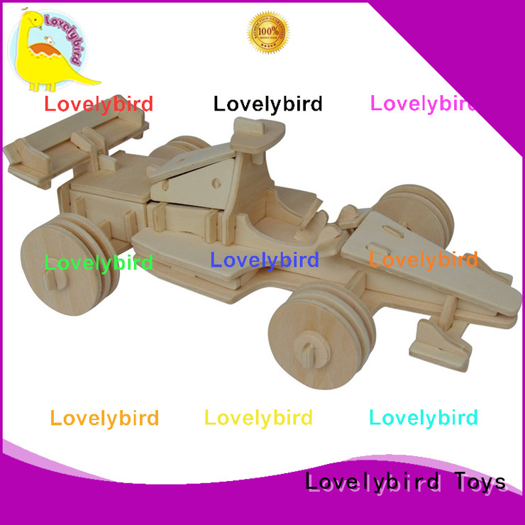 Lovelybird Toys 3d wooden puzzle car supply for entertainment