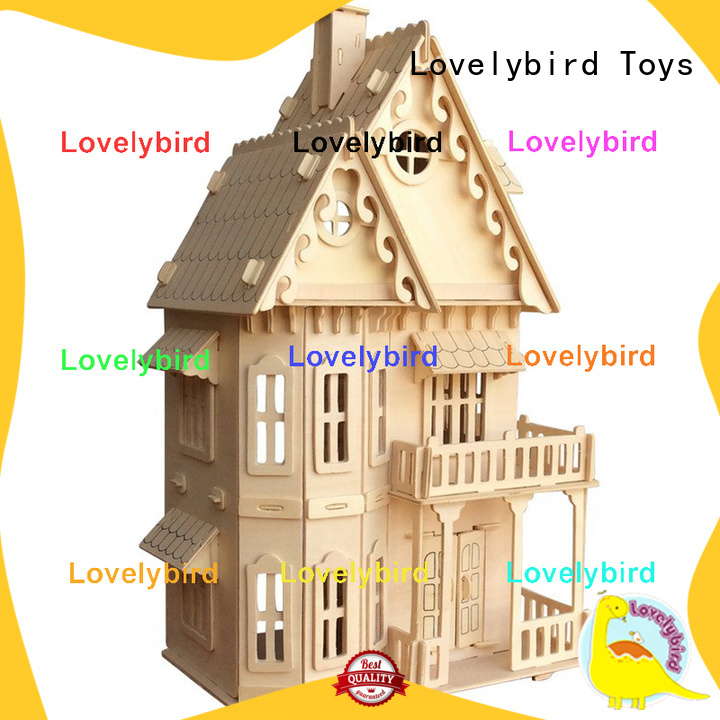 Lovelybird Toys 3d wooden puzzle house suppliers for present