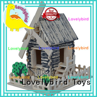 Lovelybird Toys 3d wooden puzzle house factory for business