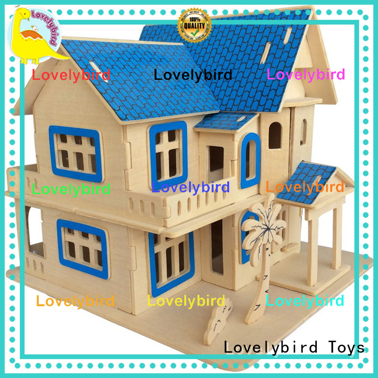 Lovelybird Toys wholesale 3d wooden puzzle house suppliers for present