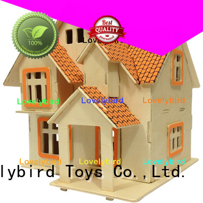 Lovelybird Toys hot sale 3d wooden house puzzles supply for business